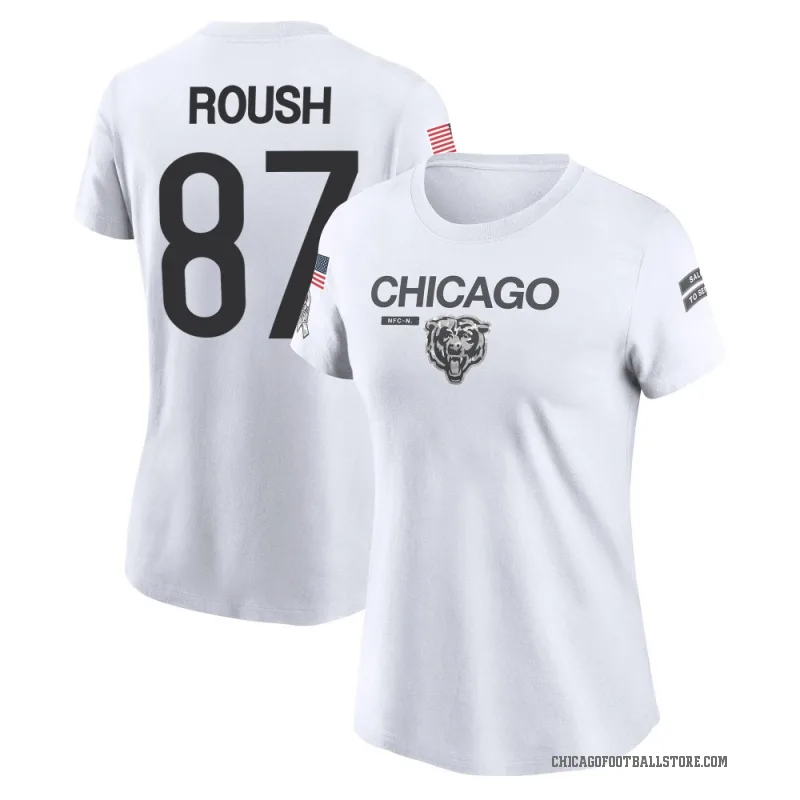 Sam Roush Women's White Chicago Bears 2024 Salute to Service Performance T-Shirt