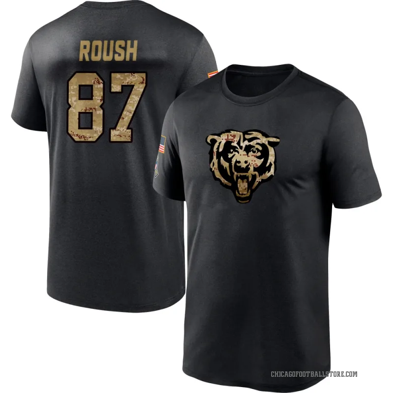 Sam Roush Youth Black Chicago Bears 2020 Salute To Service Performance T-Shirt
