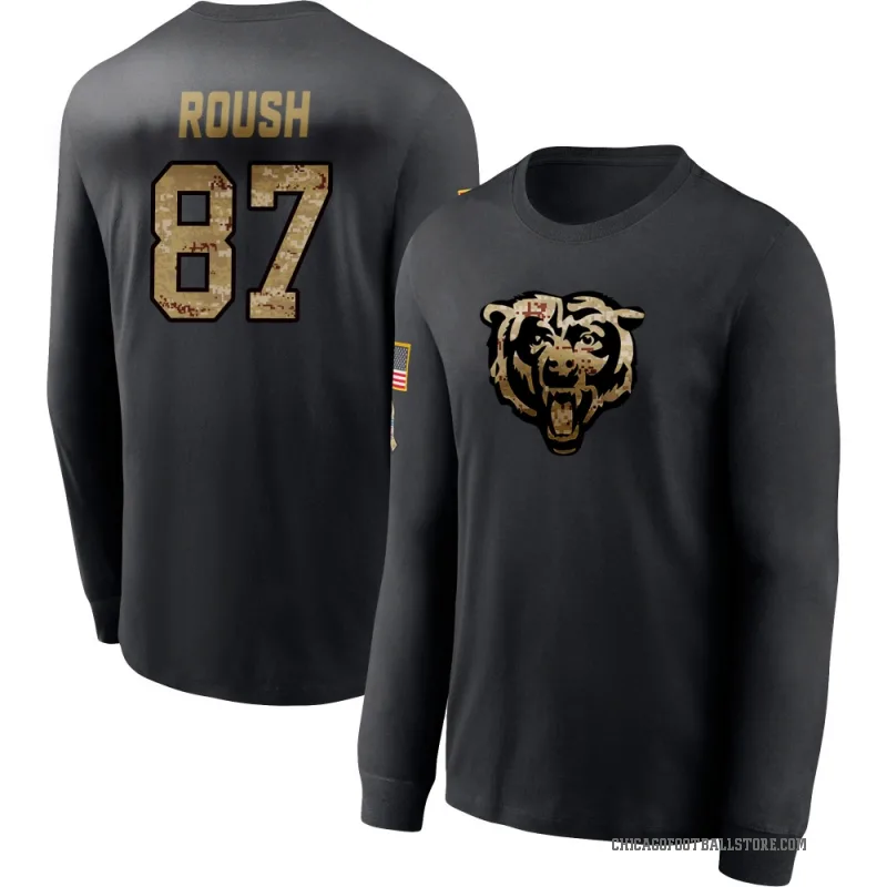 Sam Roush Youth Black Chicago Bears 2020 Salute To Service Sideline Performance Long Sleeve T-Shirt