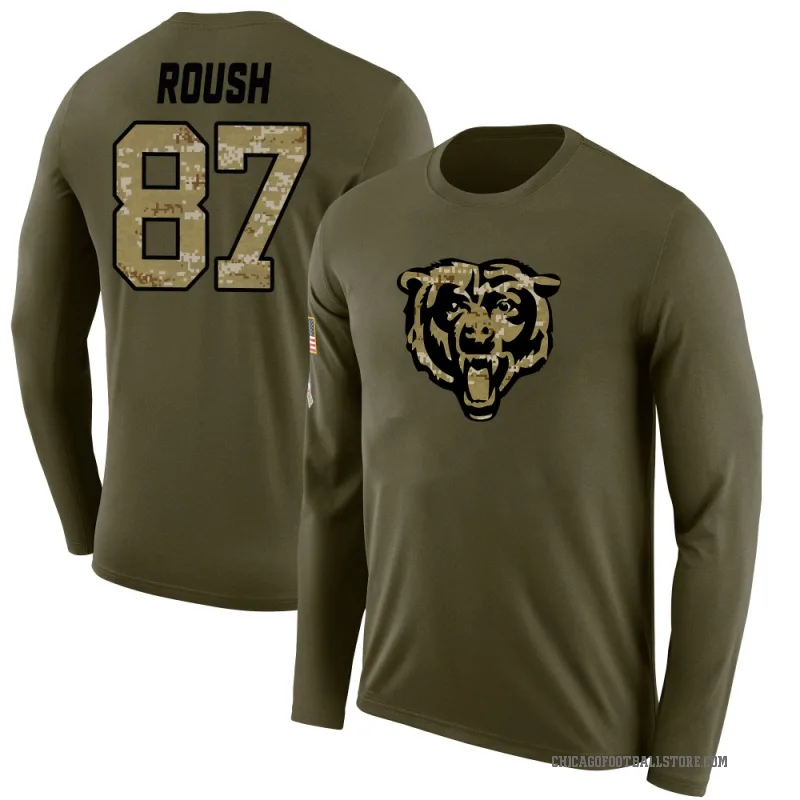 Sam Roush Youth Olive Chicago Bears Salute to Service Sideline Long Sleeve T-Shirt