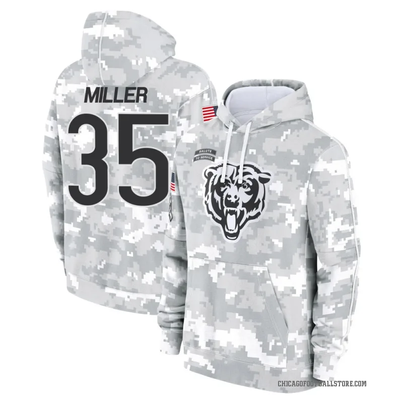 Scotty Miller Youth Camo Chicago Bears Arctic 2024 Salute to Service Club Fleece Pullover Hoodie