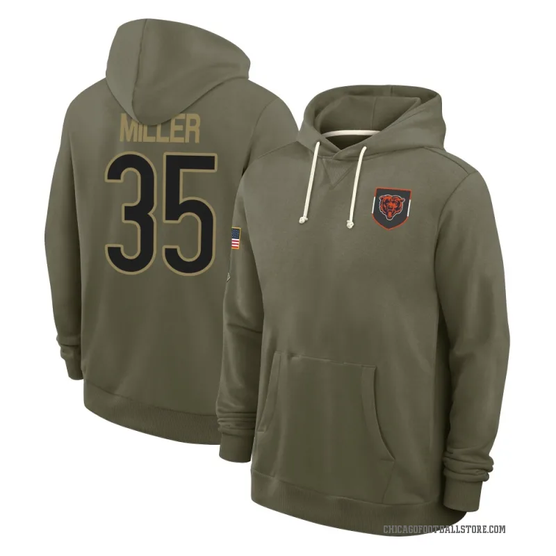 Scotty Miller Youth Olive Chicago Bears 2025 Salute to Service Hoodie