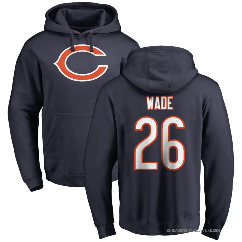 Shaun Wade Men's Navy Chicago Bears Pro Line Logo Pullover Hoodie