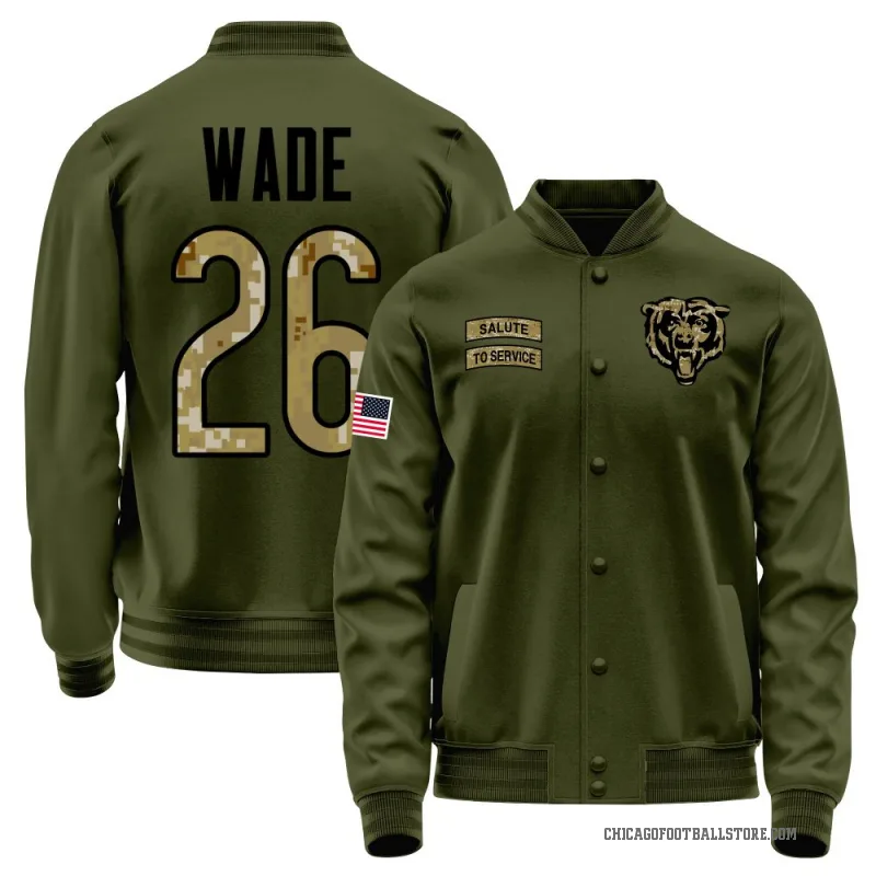 Shaun Wade Men's Olive Chicago Bears Salute to Service Sideline Performance Jacket