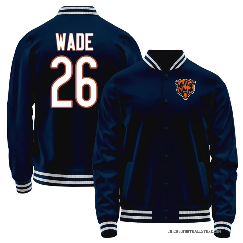 Shaun Wade Youth Navy Chicago Bears Full-Snap Jacket