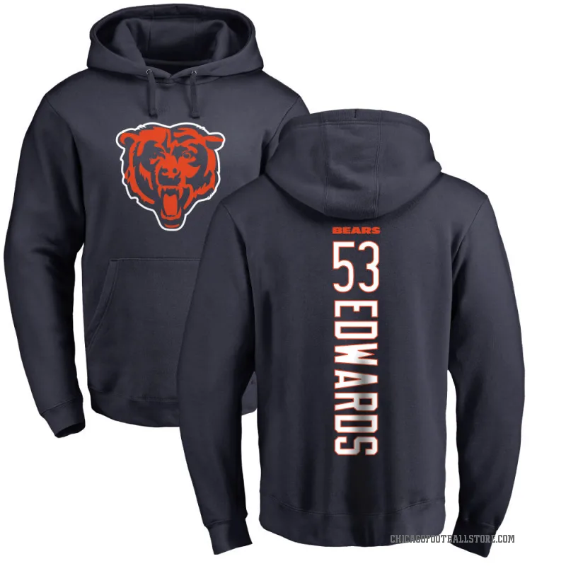 T.J. Edwards Youth Navy Chicago Bears Pro Line Backer Pullover Hoodie