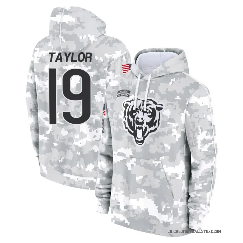 Tory Taylor Men's Camo Chicago Bears Arctic 2024 Salute to Service Club Fleece Pullover Hoodie