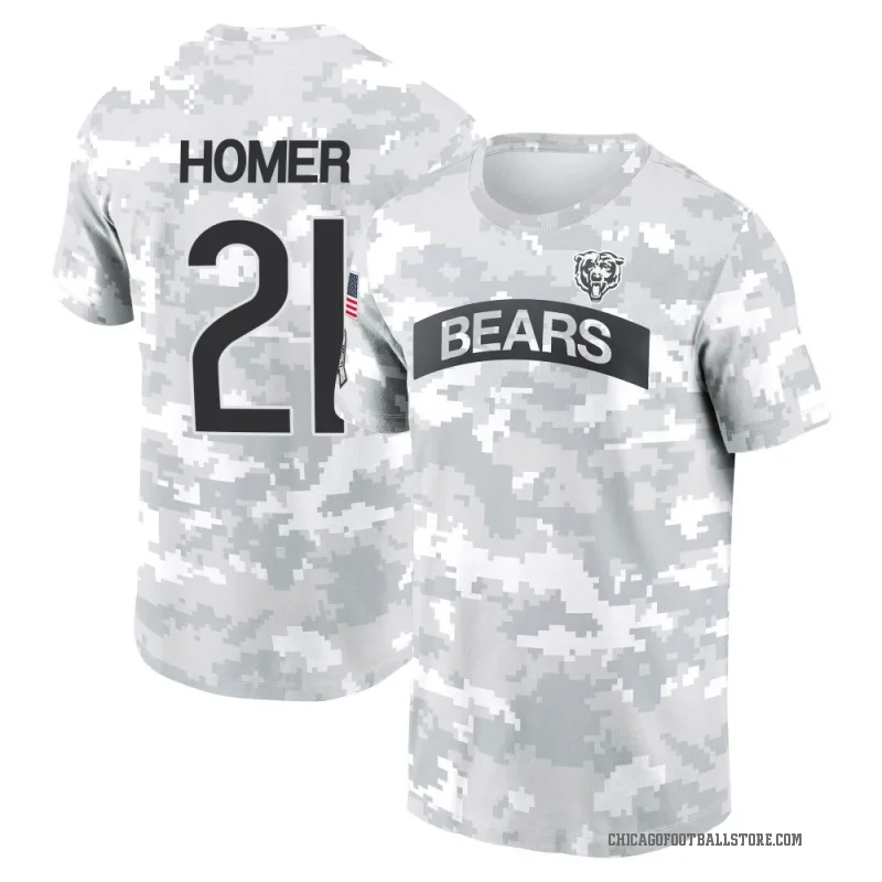 Travis Homer Men's Camo Chicago Bears Arctic 2024 Salute to Service Performance T-Shirt