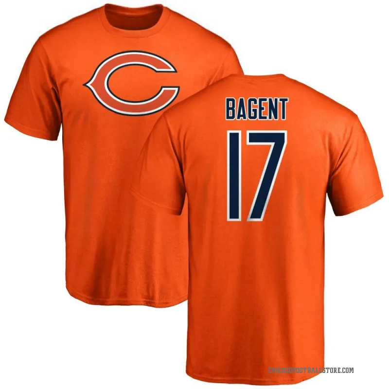 Tyson Bagent Men's Orange Chicago Bears Logo T-Shirt -