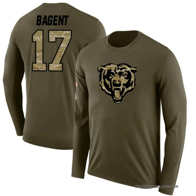 Tyson Bagent Youth Olive Chicago Bears Salute to Service Sideline Long Sleeve T-Shirt