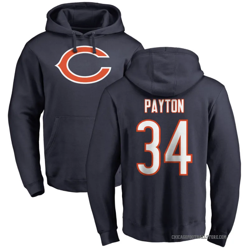 Walter Payton Men's Navy Chicago Bears Pro Line Logo Pullover Hoodie