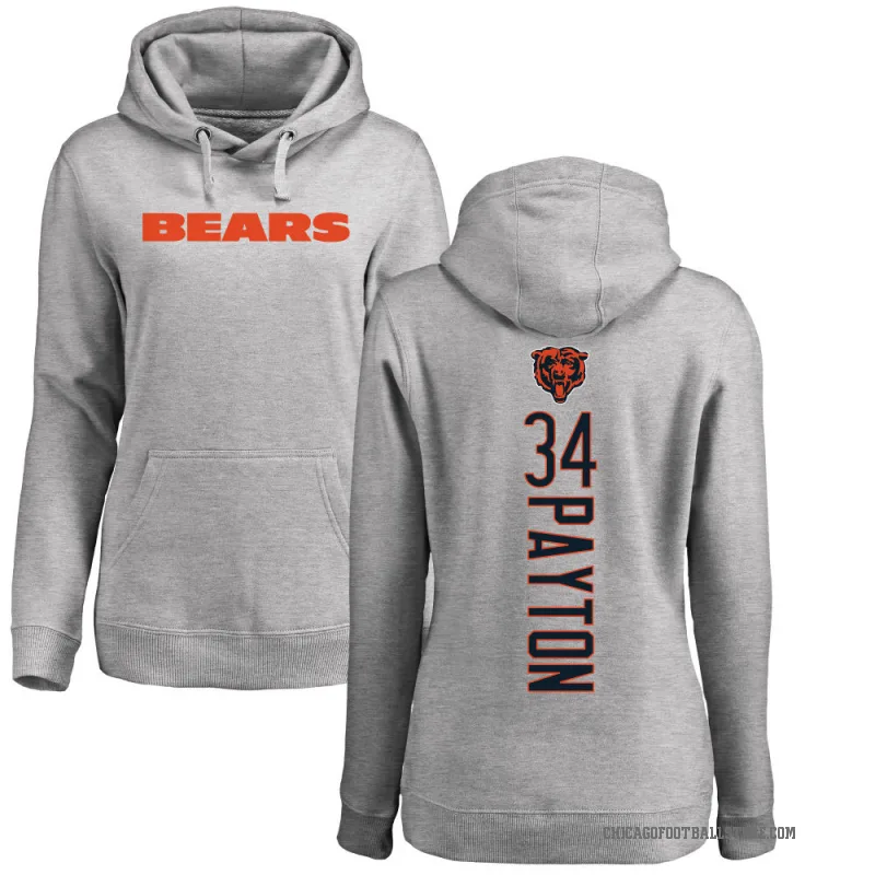 Walter Payton Women's Chicago Bears Pro Line Ash Backer Pullover Hoodie